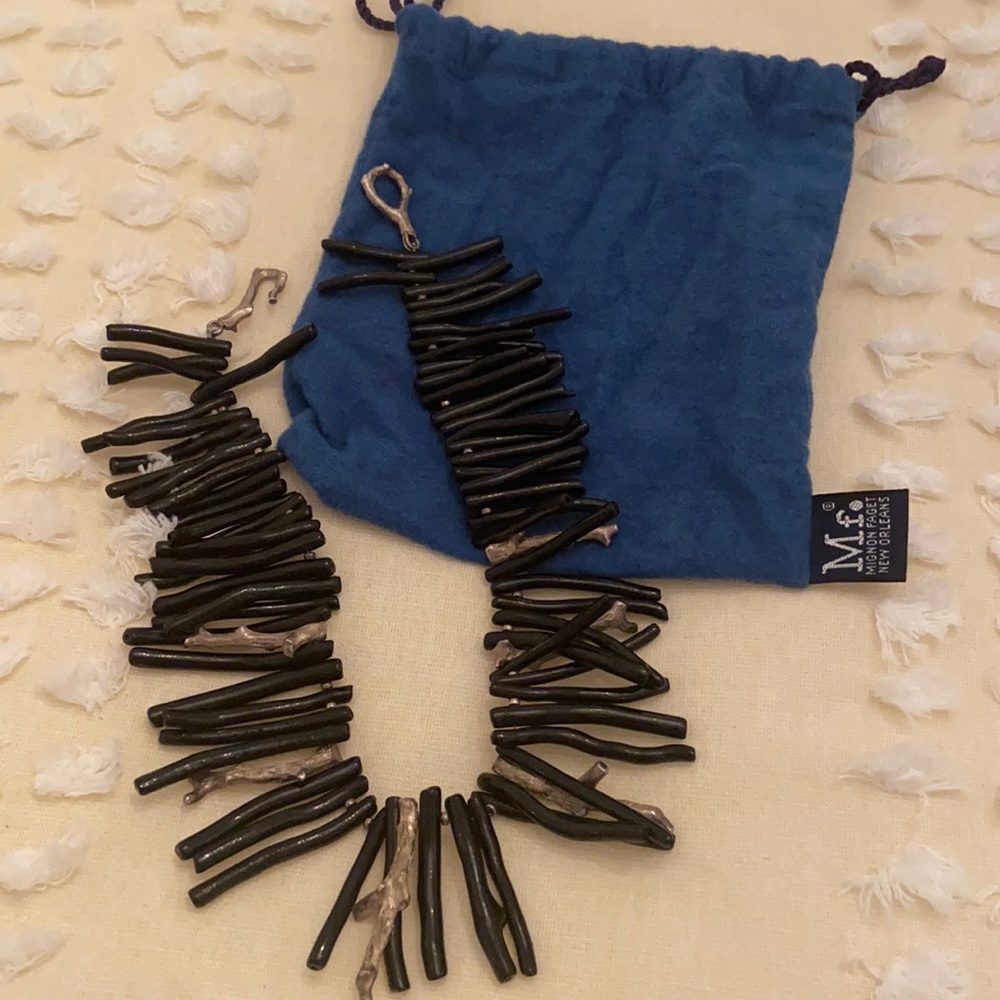 Beautiful Mignon Faget onyx necklace.